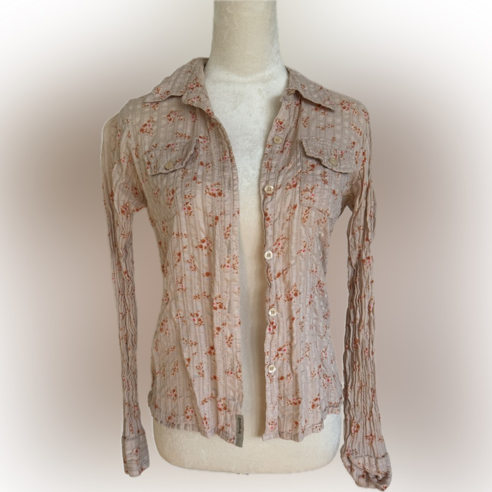 Billabong Lightweight Button Down Long Sleeve Top - image 1